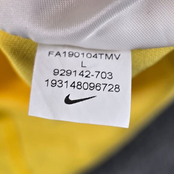 Nike Other - Nike Dri Fit Polo Shirt Mens Large Yellow Blade Collar Momentum Golf Performance